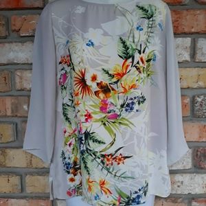 Beautiful Rose & Olive blouse size S